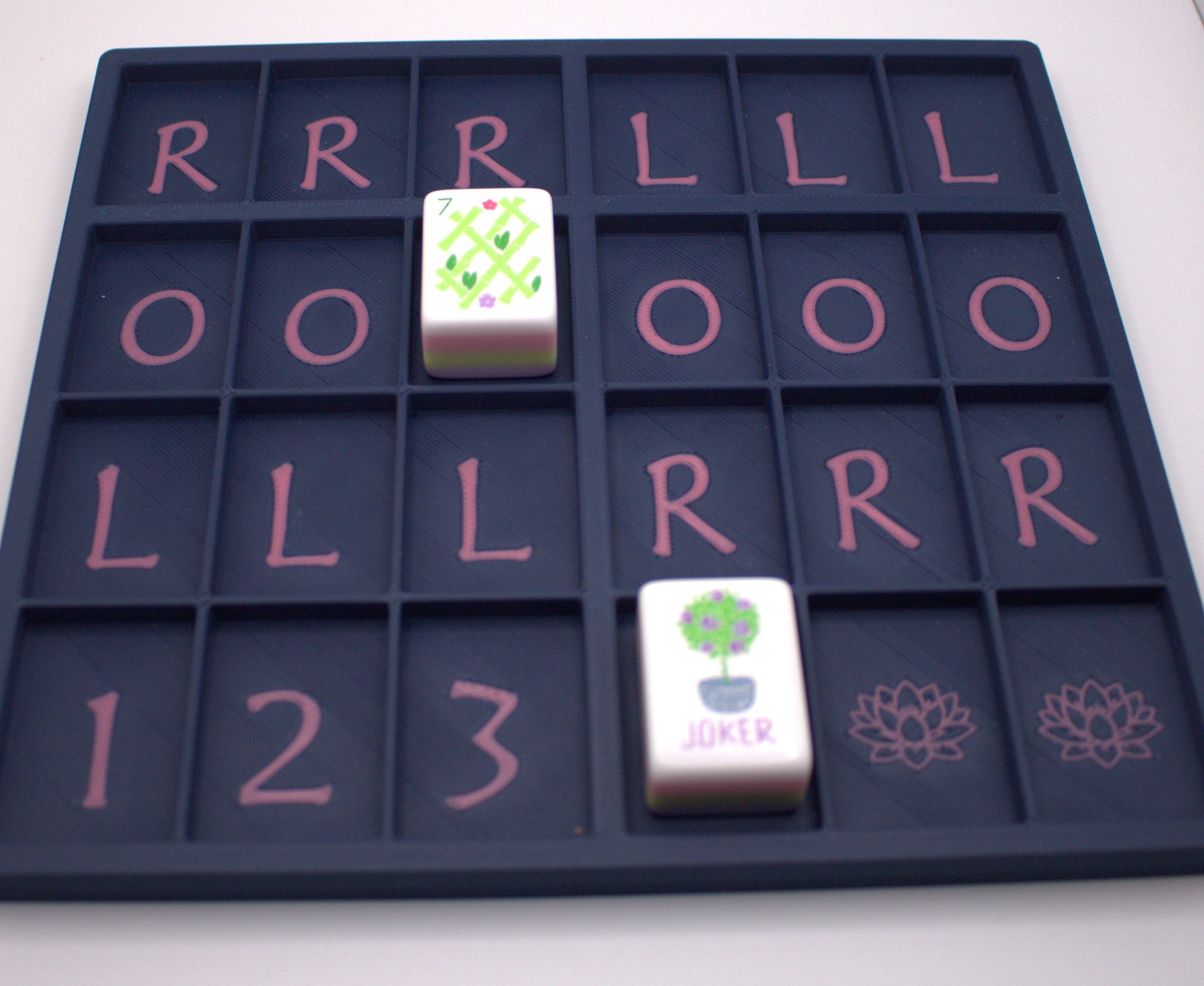 Solitare MeJong Tray Lotus flower symbol