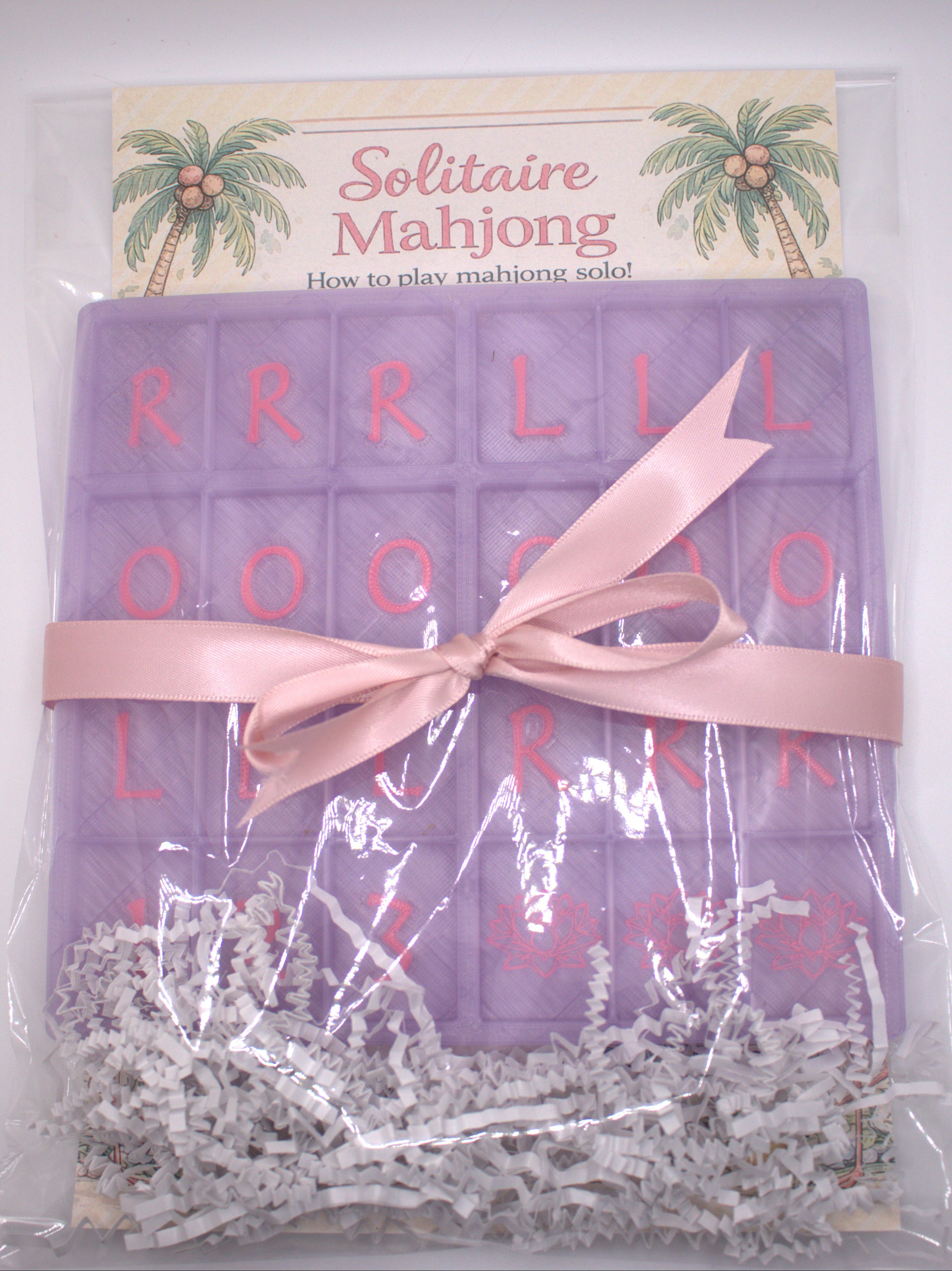 Solitare MeJong Tray Lotus flower symbol